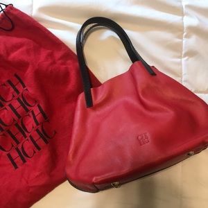 Carolina Herrera Small Tote Red Bag